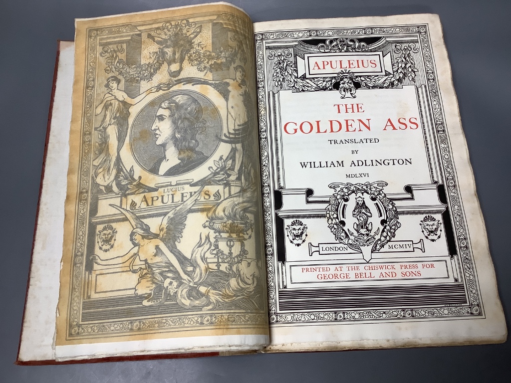 Adlington, William, The Golden Ass of Apuleius, Chiswick Press, special edition, 11/200, 1904